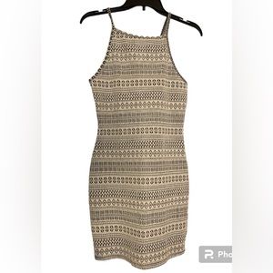 Garage bodycon dress black and white, small